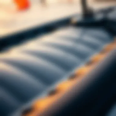 Detailed View of Design Features Close-up of Aero Trainer inflatable design features