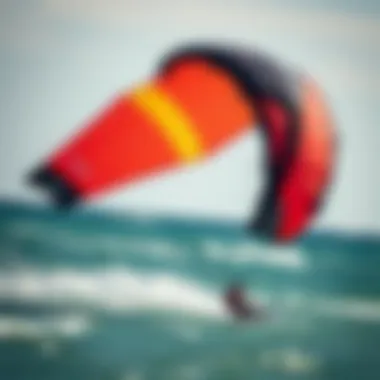 Aero Trainer Kite in Action Aero Trainer inflatable kite soaring over the ocean