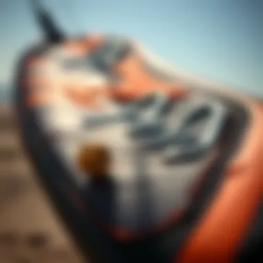 Innovative Kite Technology Close-up of innovative Airush kite technology highlighting material and design intricacies