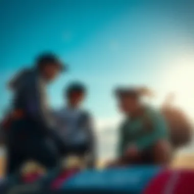 Team members collaborating on gear design