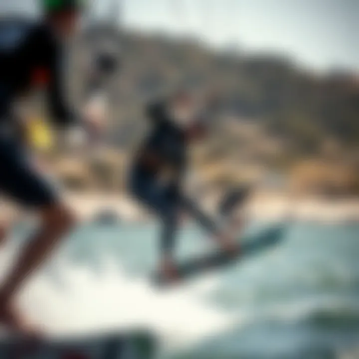 Kiteboarding competition highlighting team spirit