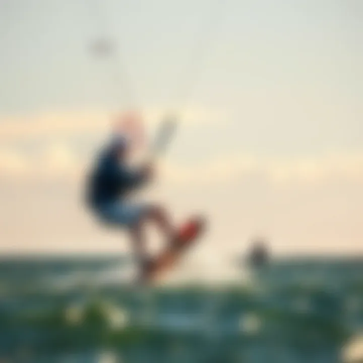 Dynamic kiteboarding scene featuring the AR Wing Pro Kit in action on water
