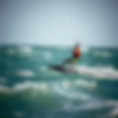 Kiteboarding with Axis 1150 Foil A kiteboarder in action using the Axis 1150 foil in dynamic water conditions