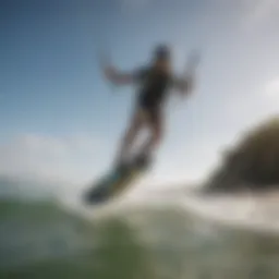 Beginner-friendly kiteboard on the beach