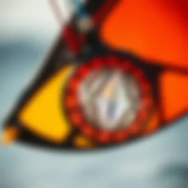 Close-up of kite design features