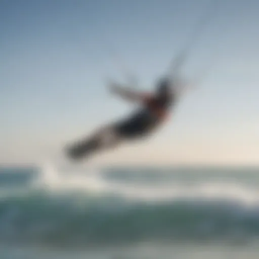 Scenic view of kiteboarders gliding over ocean waves at Boa Vista Resort