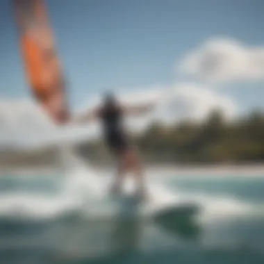 Cabrinha Bar in action during a kiteboarding session