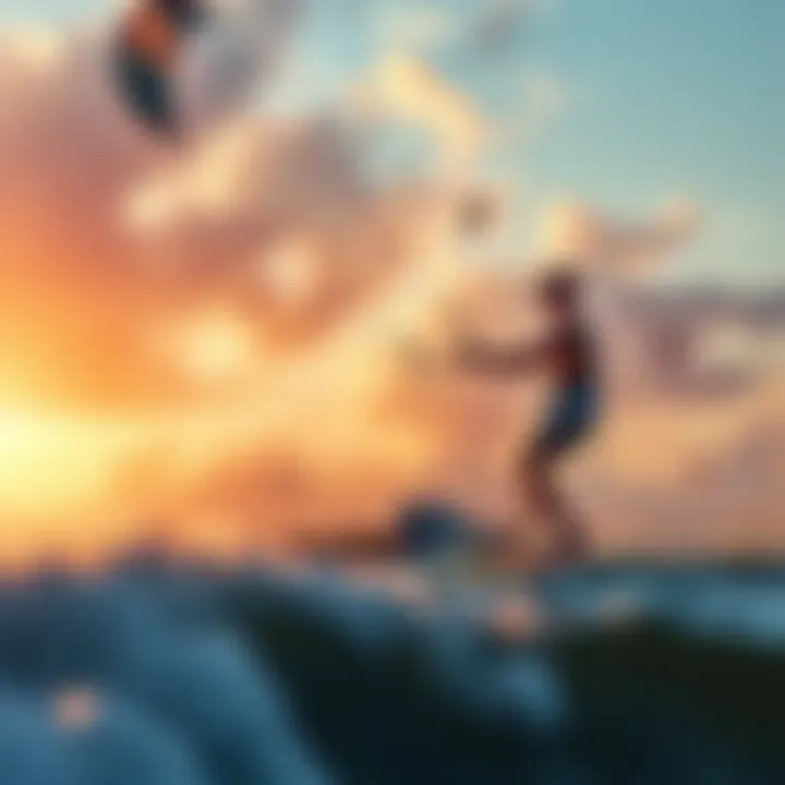 Kiteboarding Adventure in Cape Hatteras Thrilling kiteboarding action on the waves of Cape Hatteras