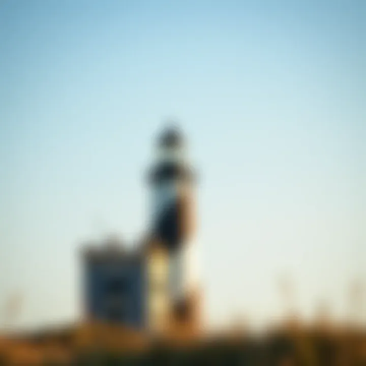Iconic Lighthouse of Cape Hatteras Breathtaking lighthouse against a clear sky in Cape Hatteras