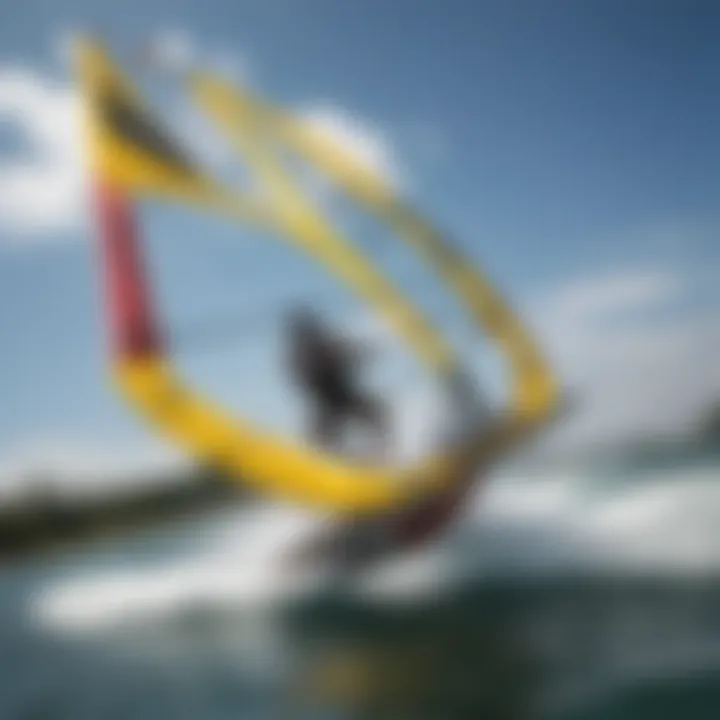 Close-up of Naish hydrofoil technology