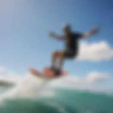 Kiteboarding enthusiasts riding the waves at Coconut Bay