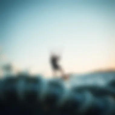 Advanced Kite Control Techniques An expert demonstrating advanced techniques for controlling a traction kite on the water.