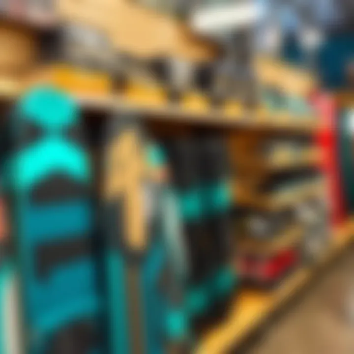 A budget-friendly kiteboarding package displayed on a retail shelf