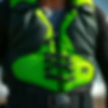 Flotation Vest Design Features Detailed view of flotation vest design