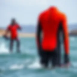High-performance wetsuit designed for kiteboarding