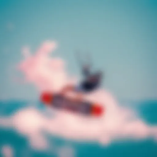 Dynamic kitesurfing scene showcasing vibrant colors
