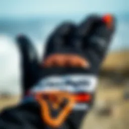 Close-up view of the Dakine Charger Glove showcasing its unique design and features