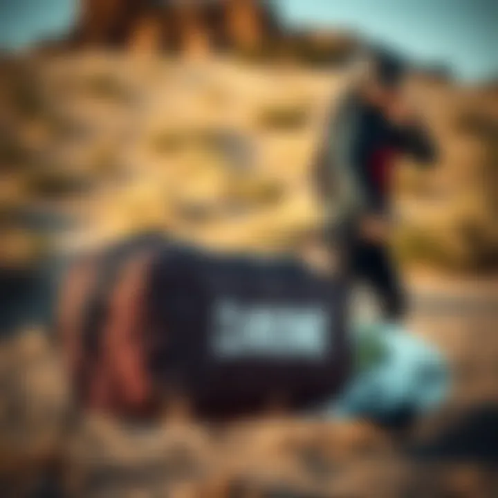 Kiteboarder with Dakine bag in an outdoor setting