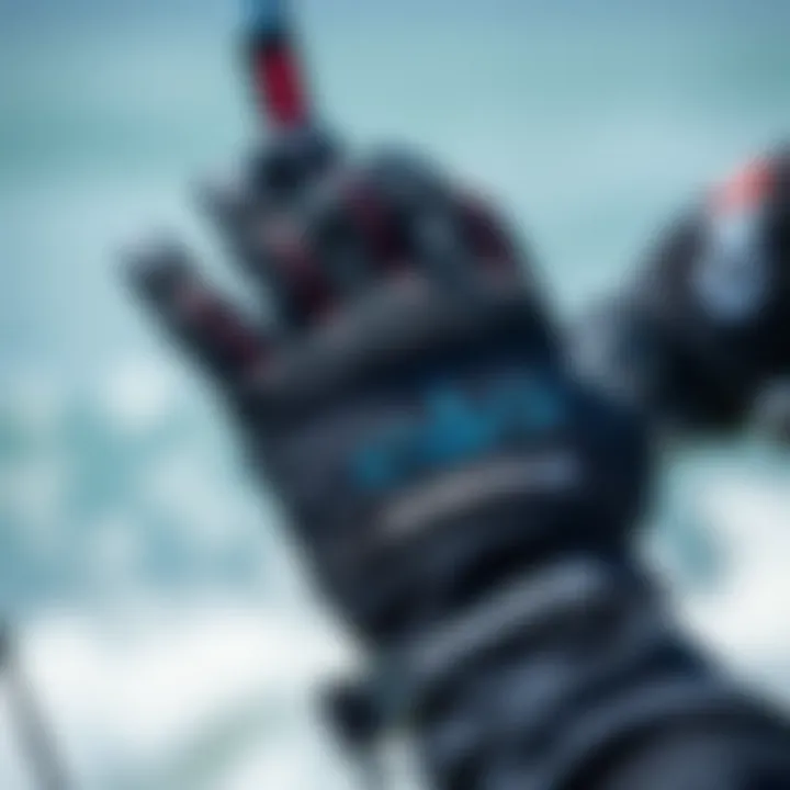 Detailed design features of Dakine sailing gloves for optimal performance