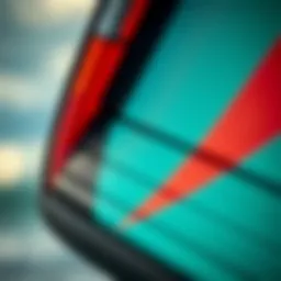 Close-up view of Duotone foil wing showcasing its advanced fabric technology