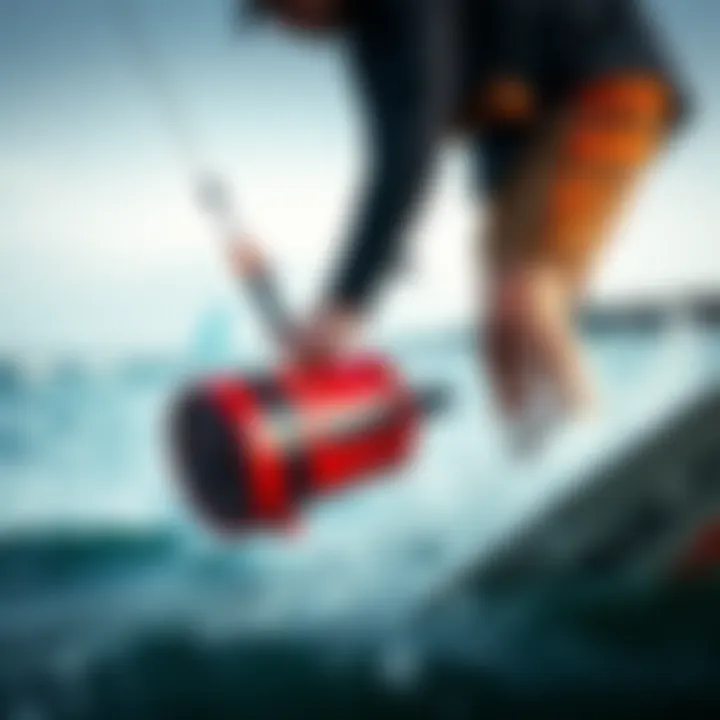 Demonstration of effective kite pump usage