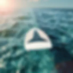 A sleek efoil board gliding over crystal clear waters