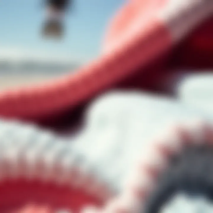 Close-up of high-quality fabric used in surf changing towels