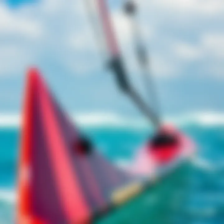 Close-up of the Armstrong foilboard's innovative design elements