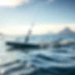 High-angle view of the Armstrong foilboard on water