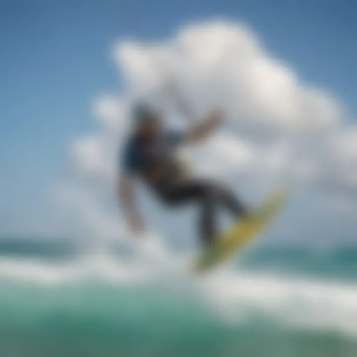 Expert kiteboarder demonstrating advanced tricks on Aruba's waves