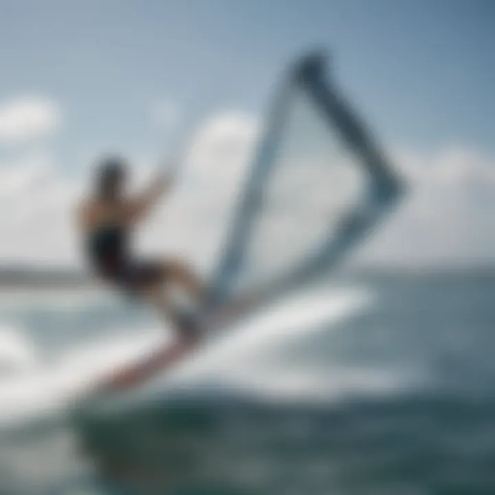 Close-up of hydrofoil technology showcasing the design intricacies