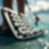 Innovative design of front traction pads for kiteboarding