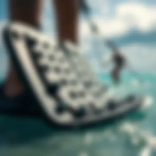 Innovative design of front traction pads for kiteboarding