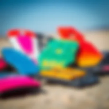 Variety of Materials in Traction Pads Variety of materials used in kiteboarding traction pads