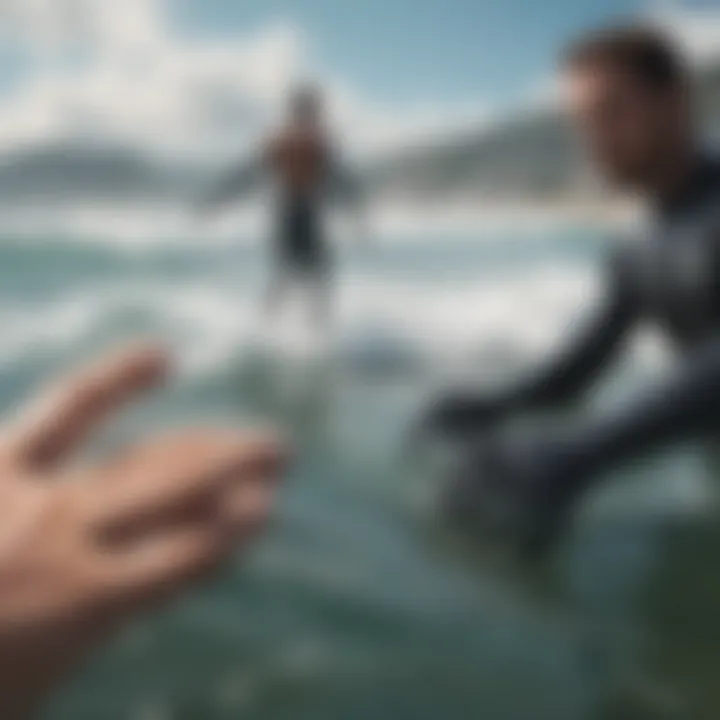 Surfers enjoying various water conditions