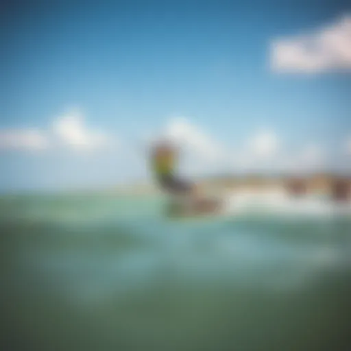 Vibrant kiteboarding scene at Harbor Island