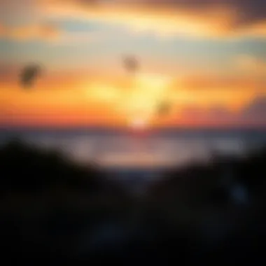 Stunning sunset view over the waters of Harbor Island