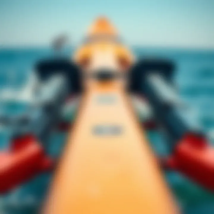 Close-up of hydrofoil equipment showcasing its design