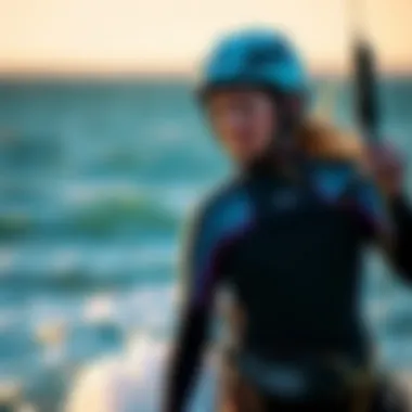 Kiteboarding Adventure in an Ion Wetsuit Kiteboarding scene with a rider in an Ion wetsuit
