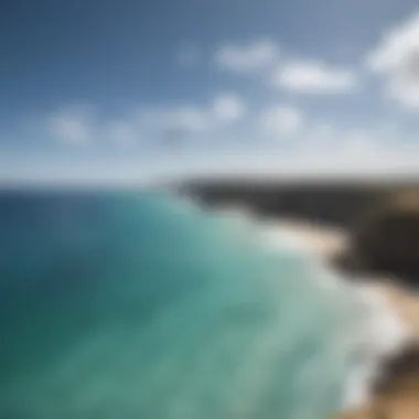 A serene view of Isla Blanca's coastline with crystal clear waters