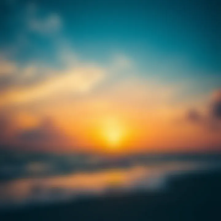 Serene beach landscape of Jambiani at sunset