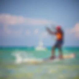 Vibrant kiteboarding action in Jambiani