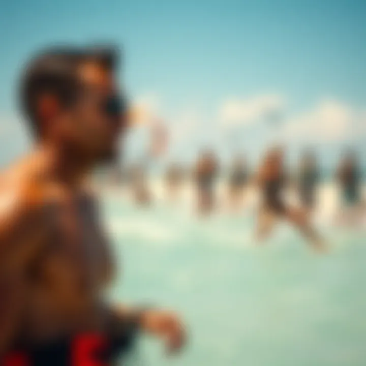 The vibrant kitesurfing community enjoying a sunny day on the beach