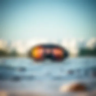 Kurtis Surf Goggles Against Ocean Waves Kurtis surf goggles displayed against a backdrop of ocean waves