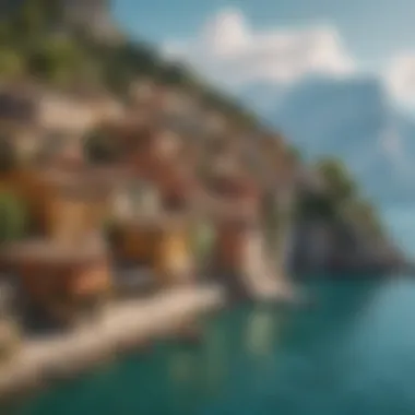 Charming Village by Lake Garda Charming village along the shores of Lake Garda with colorful buildings