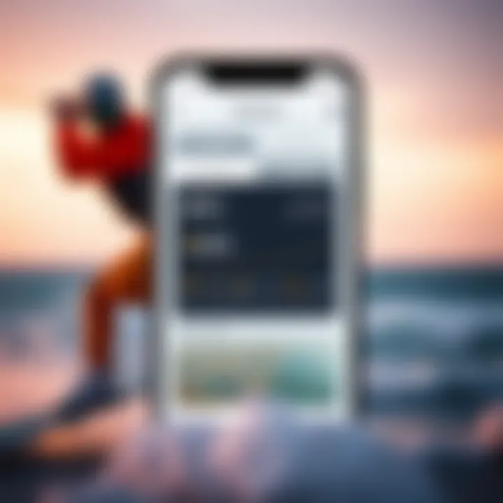 User interface of the Mesowest App showcasing weather data for kiteboarding