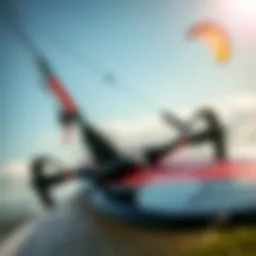 High-performance kiteboard with Slingshot accessories