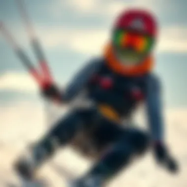Safety and Performance in Kiteboarding Vibrant kiteboarding scene highlighting safety and performance gear