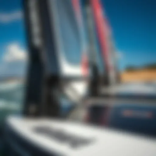 Innovative Design Features of Starboard Inflatable Windsurf Boards A close-up view of the unique design features of Starboard inflatable windsurf boards.