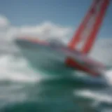 Starboard wing foil in action on water